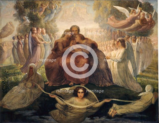 Le Poème de l'âme (Poem of the Soul). Génération divine (Divine generation), 1854. Creator: Janmot, Louis (1814-1892).