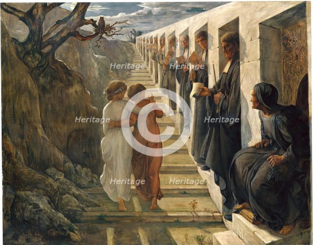 Le Poème de l'âme (Poem of the Soul). Le Mauvais Sentier (The Wrong Path), 1854. Creator: Janmot, Louis (1814-1892).