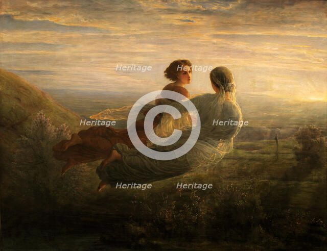 Le Poème de l'âme (Poem of the Soul). Le Vol de l'âme (The flight of the soul), 1854. Creator: Janmot, Louis (1814-1892).