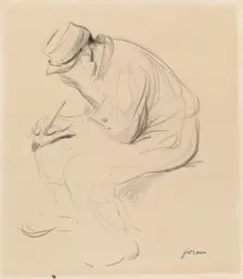 Le Poilu (French Soldier Writing Home), c. 1900. Creator: Jean Louis Forain
