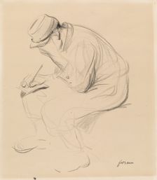 Le Poilu (French Soldier Writing Home), c. 1900. Creator: Jean Louis Forain