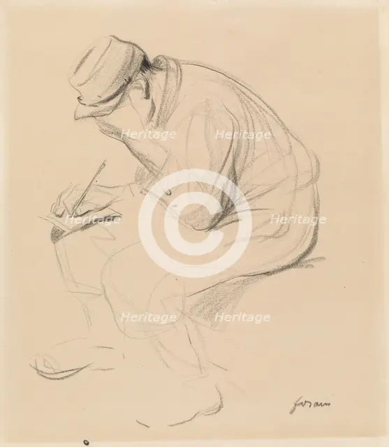 Le Poilu (French Soldier Writing Home), c. 1900. Creator: Jean Louis Forain.
