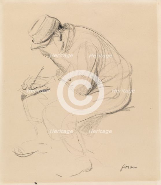 Le Poilu (French Soldier Writing Home), c. 1900. Creator: Jean Louis Forain.