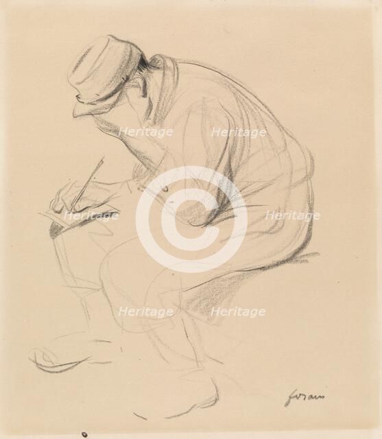 Le Poilu (French Soldier Writing Home), c. 1900. Creator: Jean Louis Forain.