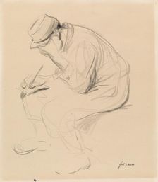 Le Poilu (French Soldier Writing Home), c. 1900. Creator: Jean Louis Forain