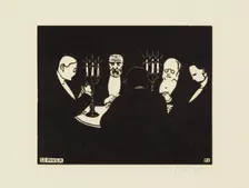 Le Poker, 1896. Creator: Vallotton, Felix Edouard (1865-1925)