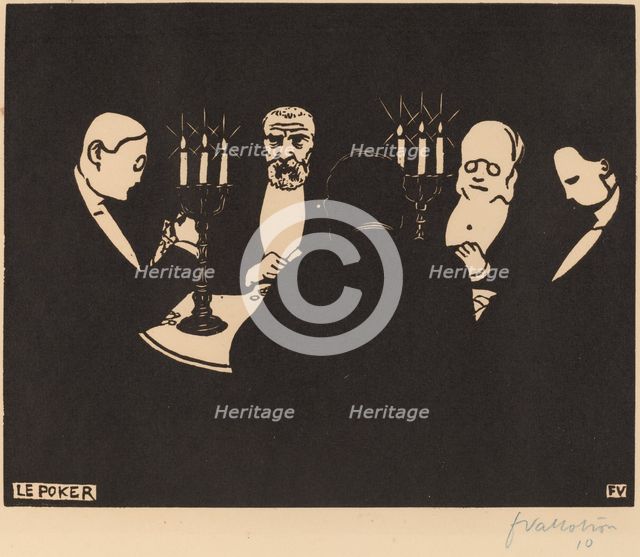 Le Poker (Poker), 1896. Creator: Félix Vallotton.