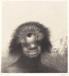 Le Polype difforme flottait sur les rivages, sorte de cyclope souriant et hideux..., 1883. Creator: Odilon Redon