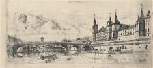 Le Pont-Au-Change (2nd State, 6 1/8 x 13 1/16 Inches) 1854, (1927). Artist: Charles Meryon