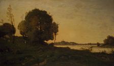 Le Pont De Nevers, 1861-1893. Creator: Henri-Joseph Harpignies