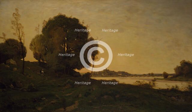 Le Pont De Nevers, 1861-1893. Creator: Henri-Joseph Harpignies.