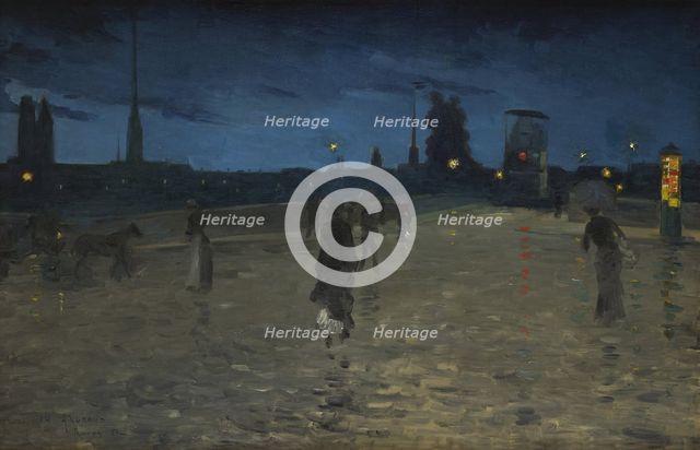 Le Pont de Pierre, Rouen, 1881. Creator: Angrand, Charles (1854-1926).