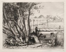 Le Pont de Poissy, 1917. Creator: Auguste Louis Lepère (French, 1849-1918)