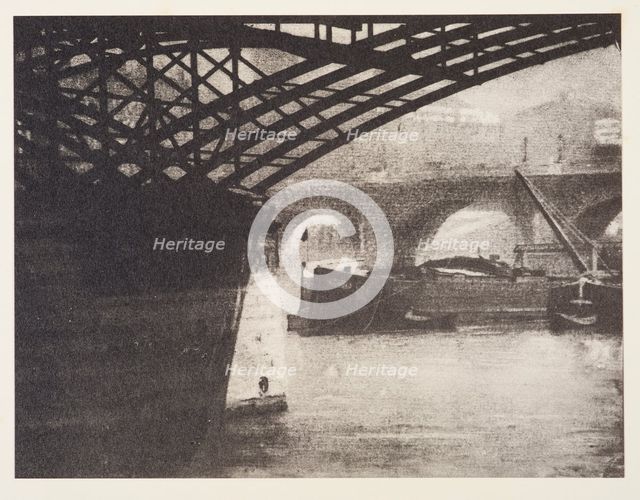 Le pont des arts. From the portfolio: Robert Demachy,  c.1890-1914. Creator: Robert Demachy.