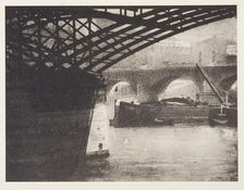 Le pont des arts. From the portfolio: Robert Demachy, c.1890-1914. Creator: Robert Demachy