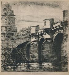 Le Pont-Neuf (8th State, 7 3/16 x 7 1/4 Inches) 1853, (1927). Artist: Charles Meryon