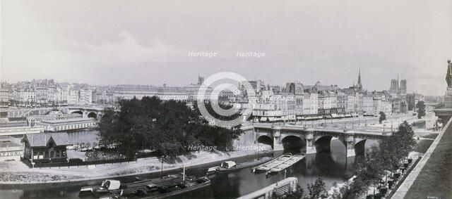 Le Pont-Neuf (actuel 6ème arrondissement, Paris). Vue prise du quai de la Monnaie...c1845-1860. Creators: Frederic Martens, Goupil and Co.
