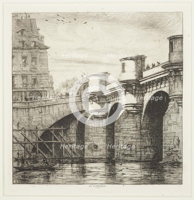 Le Pont-Neuf, c.1861. Creator: Charles Meryon.