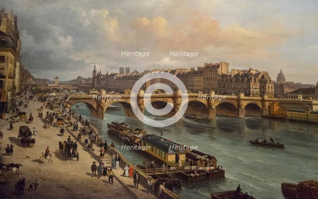 Le Pont-Neuf et la Cité Paris 1832, 1832. Creator: Canella, Giuseppe, the Elder (1788-1847).