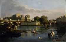 Le Pont-Neuf et la pointe de l'île de la Cité, 1860. Creator: Meunier, Théophile (1800-1884)
