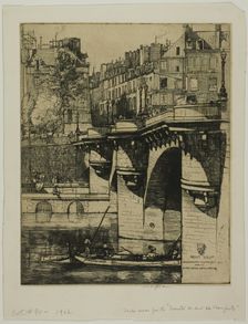 Le Pont Neuf, Paris, 1906. Creator: Donald Shaw MacLaughlan