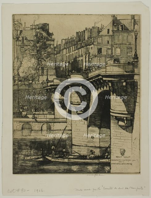 Le Pont Neuf, Paris, 1906. Creator: Donald Shaw MacLaughlan.
