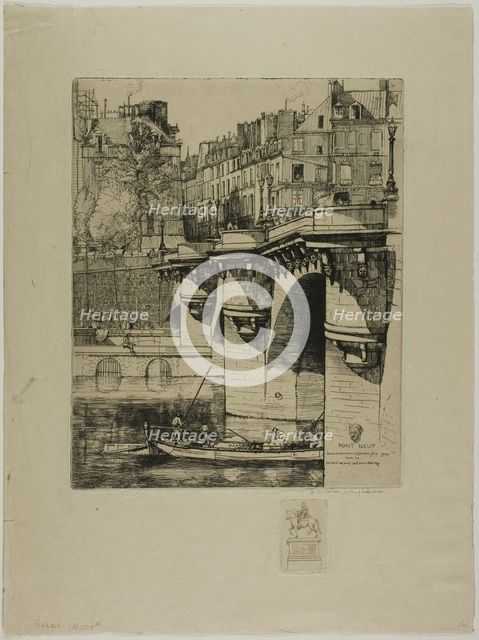 Le Pont Neuf, Paris, 1906. Creator: Donald Shaw MacLaughlan.