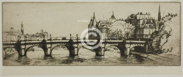 Le Pont Neuf, Paris, 1907. Creator: Donald Shaw MacLaughlan.