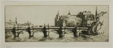 Le Pont Neuf, Paris, 1907. Creator: Donald Shaw MacLaughlan