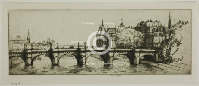 Le Pont Neuf, Paris, 1907. Creator: Donald Shaw MacLaughlan.