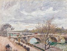 Le Pont-Royal, après-midi, temps couvert, 1903. Creator: Camille Pissarro
