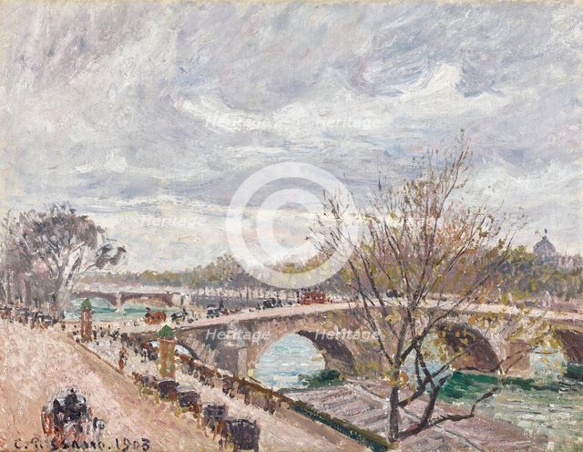 Le Pont-Royal, après-midi, temps couvert, 1903. Creator: Camille Pissarro.