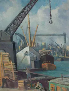 Le Port at Rouen, c1912. Creator: Maximilien Luce