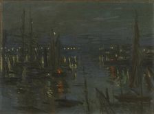 Le Port du Havre, Effet de Nuit (The port of Le Havre at night), 1873. Creator: Monet, Claude (1840-1926)