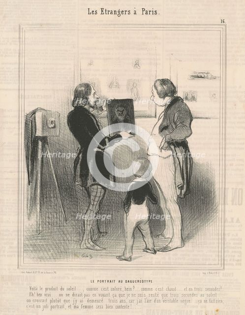 Le portrait au daguéréotype, 19th century. Creator: Honore Daumier.