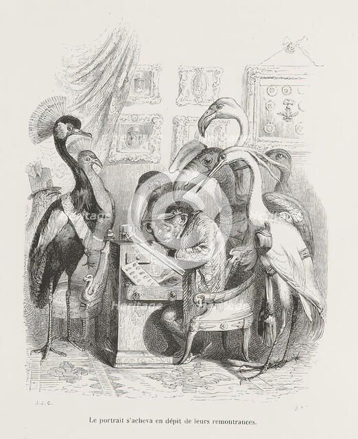 Le portrait s'acheva en dépit de leurs remonstrances, 1842. Creator: Jean Ignace Isidore Gerard.