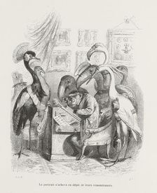 Le portrait s'acheva en dépit de leurs remonstrances, 1842. Creator: Jean Ignace Isidore Gerard