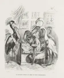 Le portrait s'acheva en dépit de leurs remonstrances, 1842. Creator: Jean Ignace Isidore Gerard