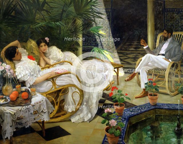 Le patio, 1908. Creator: Zo, Henri-Achille (1873-1933).