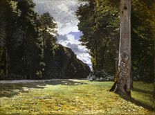 Le Pavé de Chailly dans la forêt de Fontainebleau (The Chailly Road through the Forest..., 1865. Creator: Monet, Claude (1840-1926)