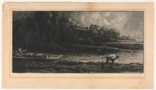 Le Paysage au Bâteau. Creator: Alphonse Legros (French, 1837-1911)