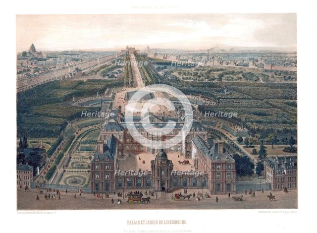 Le Palais du Luxembourg et son Jardin, 1850. Creator: Benoist, Félix (1818-1896).