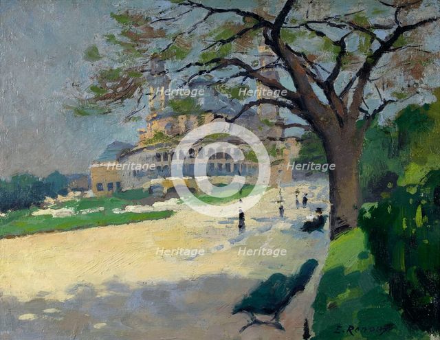 Le Palais du Trocadéro vu des jardins, c.1910. Creator: Jules Ernest Renoux.