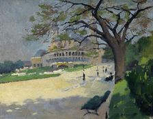 Le Palais du Trocadéro vu des jardins, c.1910. Creator: Jules Ernest Renoux