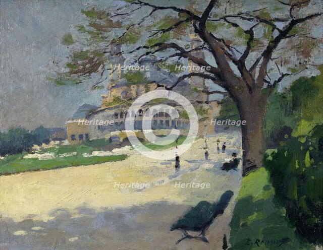 Le Palais du Trocadéro vu des jardins, c.1910. Creator: Jules Ernest Renoux.