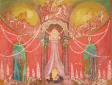 Le Palais de la Reine de Volupte. Set design for the Opera "La légende de Saint-Christophe"..., 1920 Creator: Denis, Maurice (1870-1943)