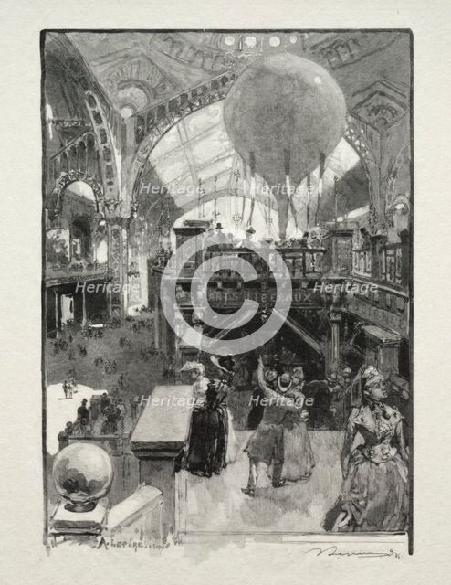 Le Palais des Arts Liberaux, Intèrieur. Creator: Auguste Louis Lepère (French, 1849-1918).