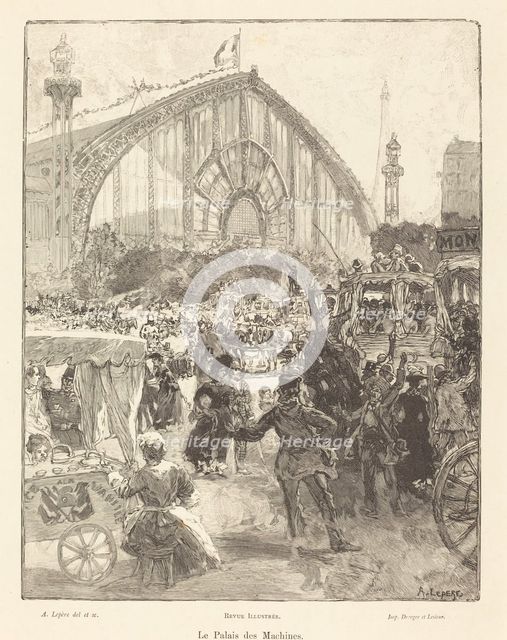 Le Palais des Machines, published 1889. Creator: Auguste Lepere.