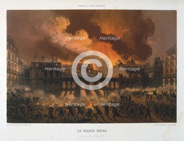 'Le Palais Royal', Paris Commune, 24 May 1871. Artist: Anon