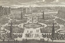 Le Parterre de l'Orangerie de Chantilly, 1680s., 1680s. Creator: Adam Perelle
